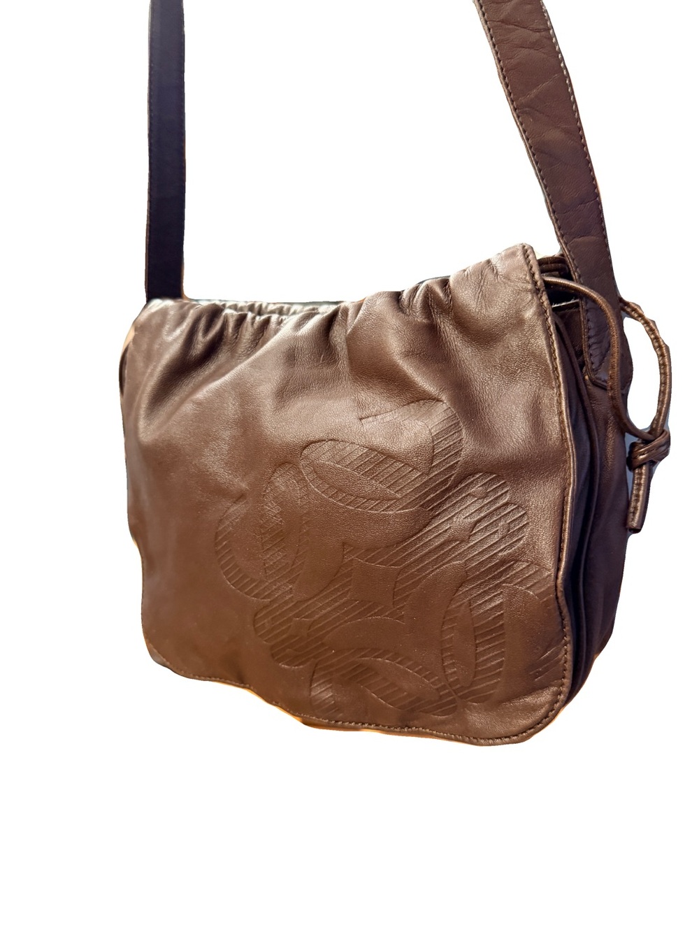 Loewe Vintage Flamenco Leather Crossbody Bag - Brown Anagram - Picture 3 of 14